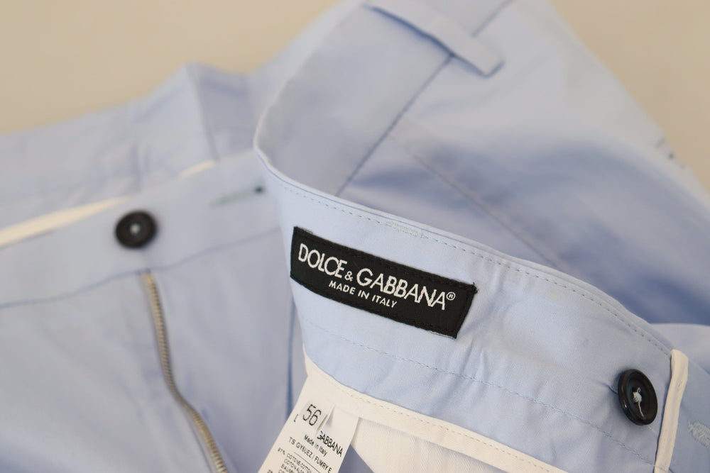 Dolce & Gabbana Cotton Stretch Chinos in Light Blue
