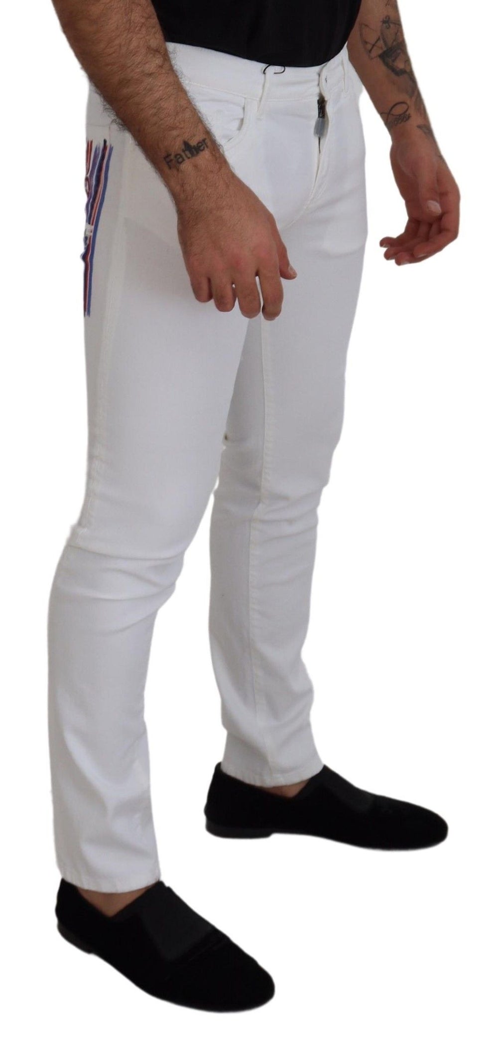 Dolce & Gabbana Slim Skinny Stretch Denim Jeans in White