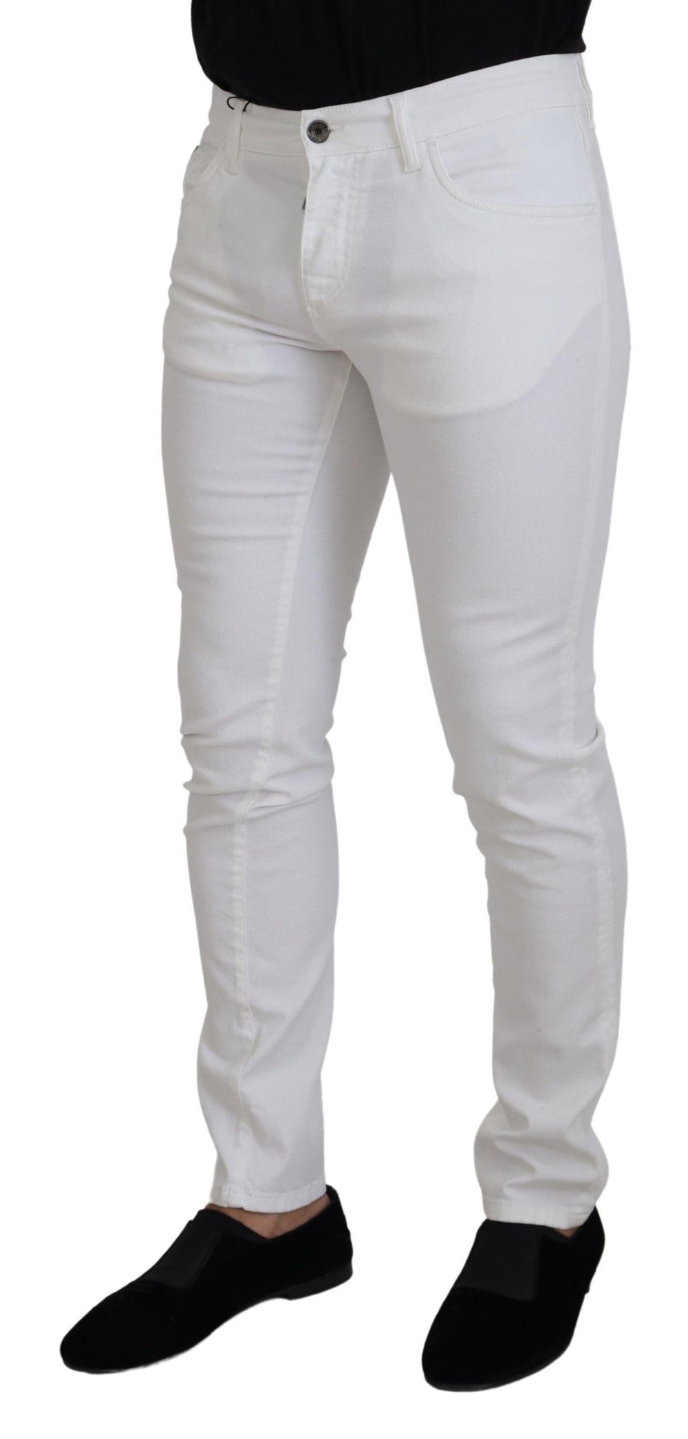 Dolce & Gabbana Slim Skinny Stretch Denim Jeans in White