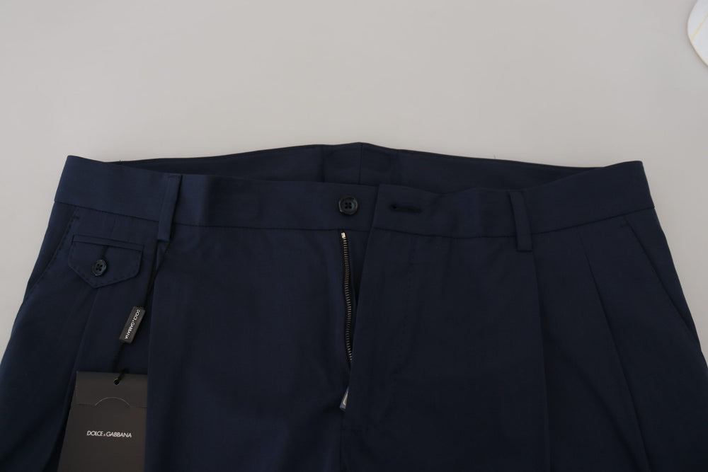 Dolce & Gabbana Cotton Slim Trousers in Blue