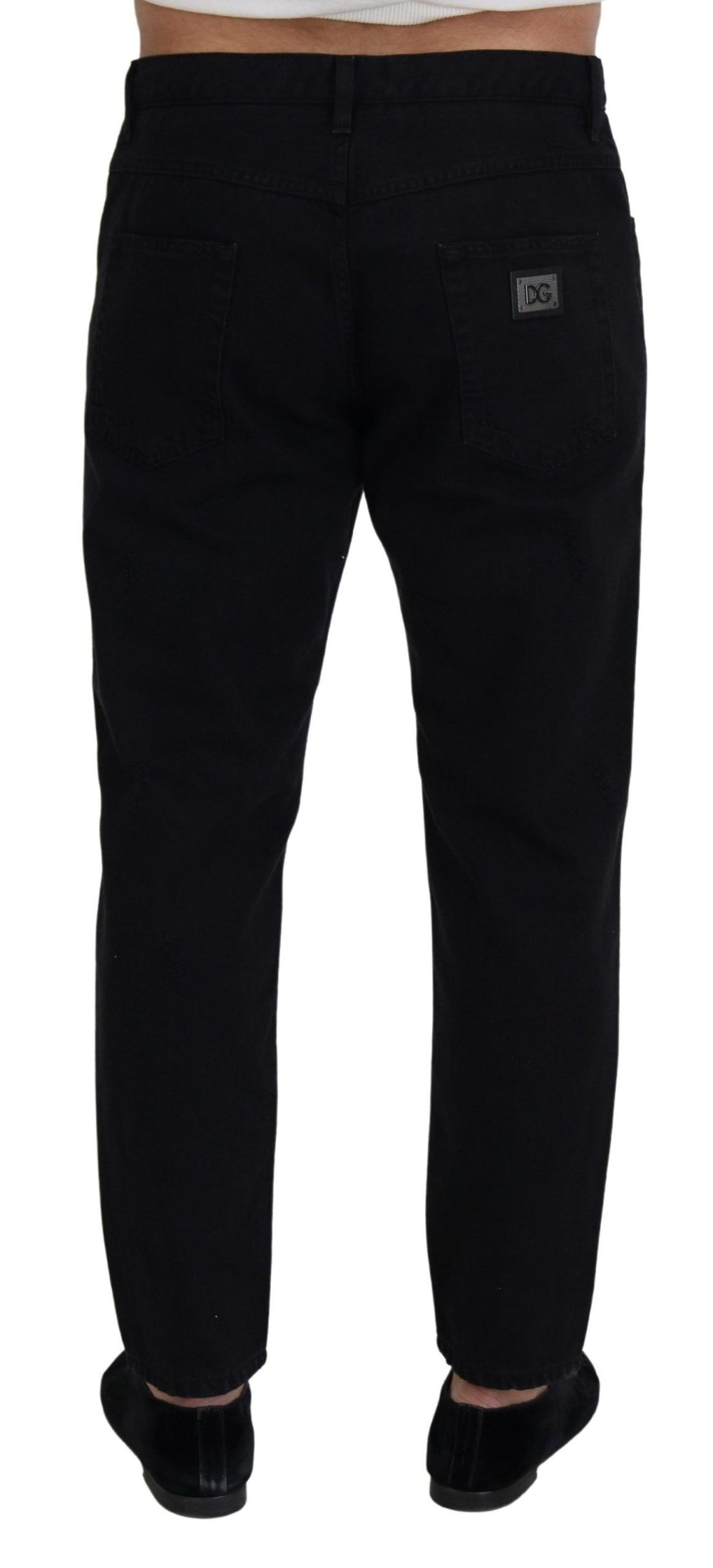 Dolce & Gabbana 100% Cotton Loose Jeans in Black