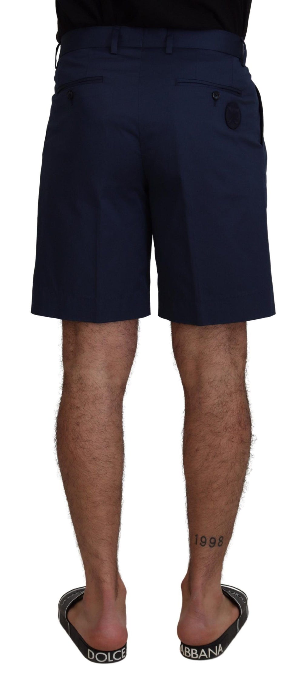 Blue Chinos Cotton Stretch Casual Shorts mens luxury fashion - Mens Edit