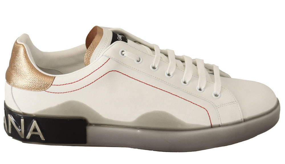White Gold Leather Low Top Sneakers Casual Shoes mens luxury fashion - Mens Edit