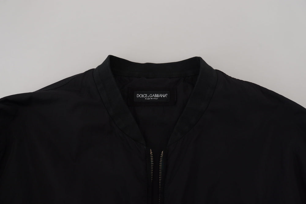 Dolce & Gabbana Nylon Bomber Jacket in Black