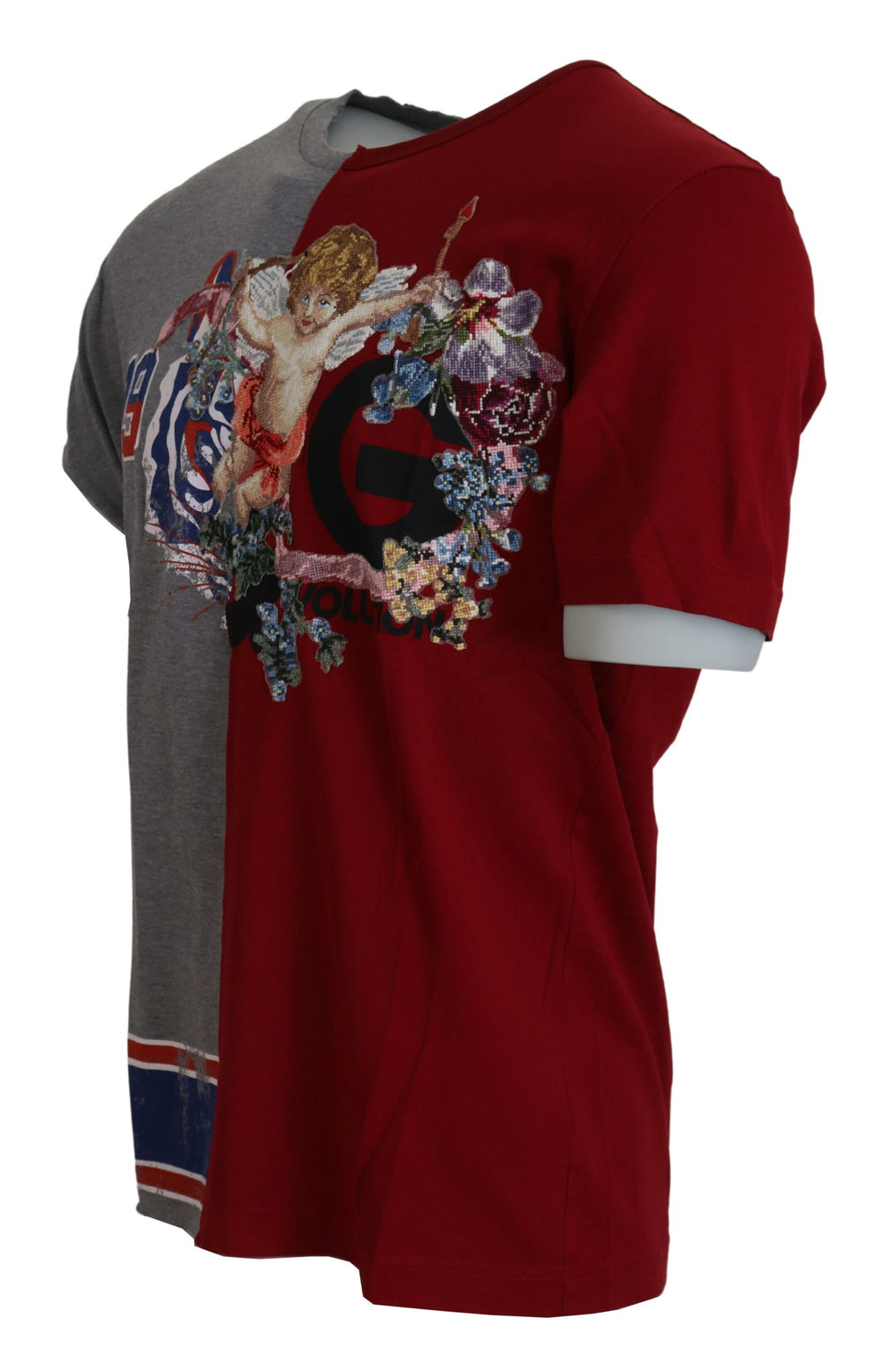 Red Gray Two Model DG Angel Crewneck T-shirt mens luxury fashion - Mens Edit