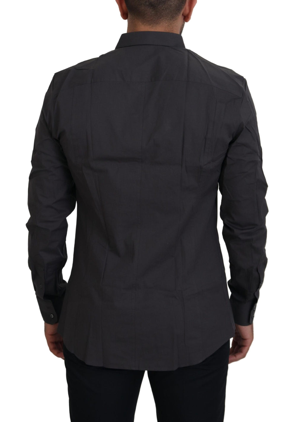 Dolce & Gabbana SICILIA Slim Fit Stretch Dress Shirt in Grey