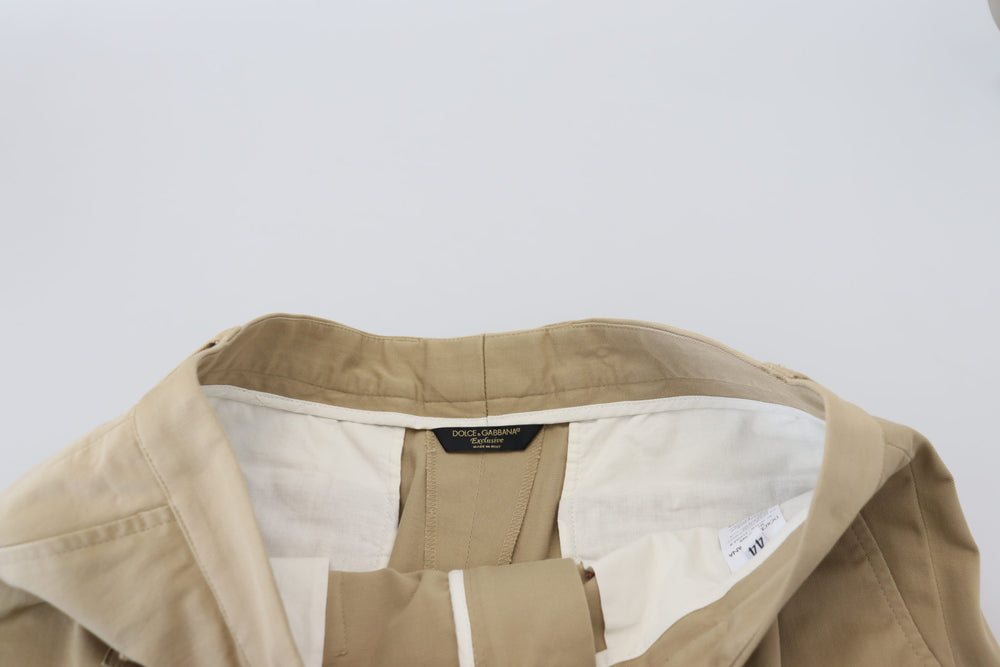 Dolce & Gabbana Cotton Cargo Bermuda Shorts in Beige