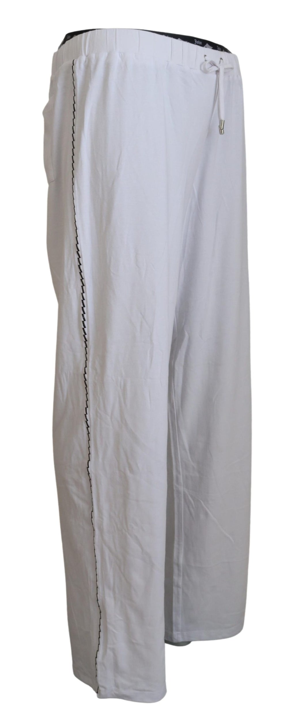 John Galliano Cotton Wide-Leg Trousers in White