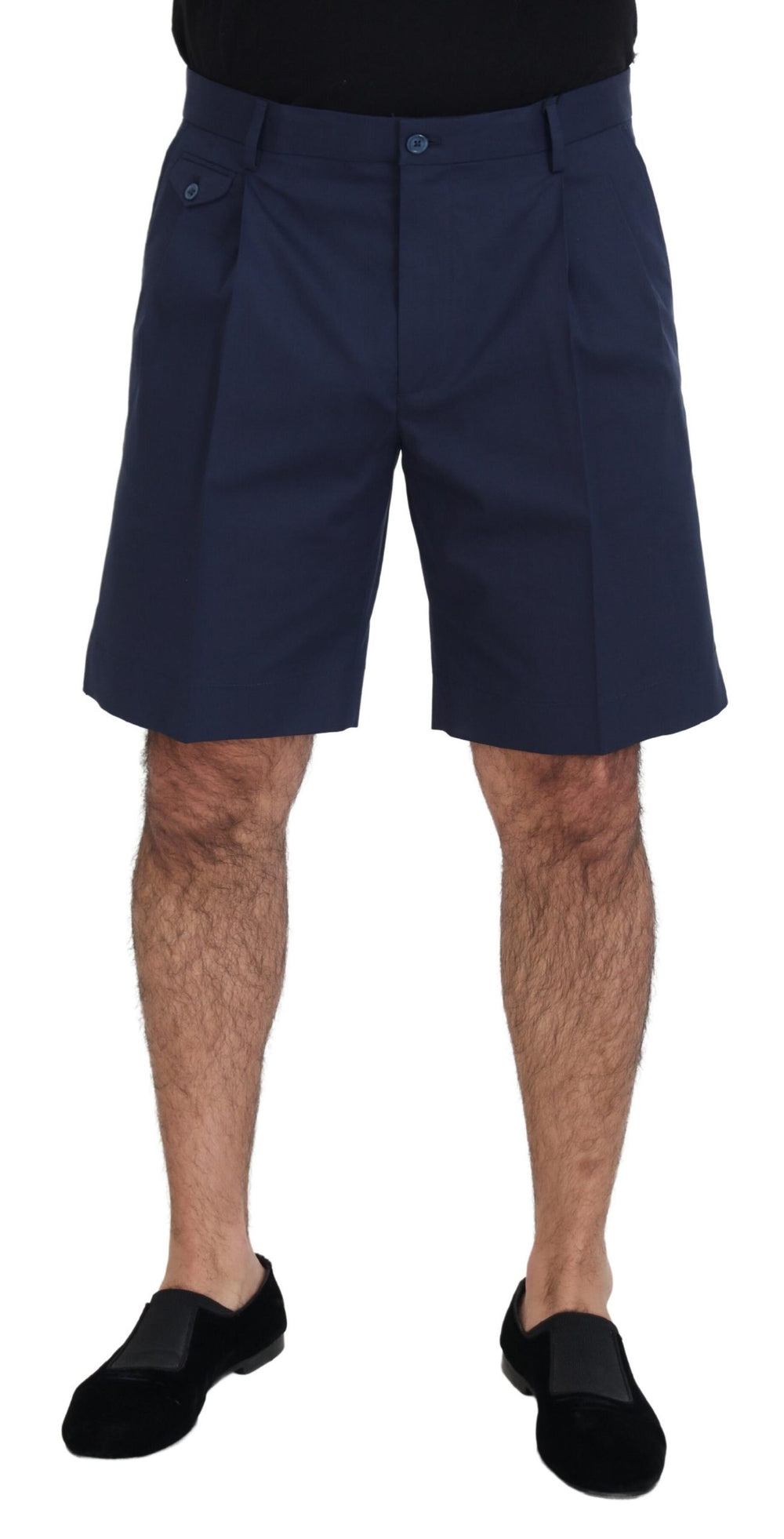 Blue Chinos Cotton Stretch Casual Shorts mens luxury fashion - Mens Edit
