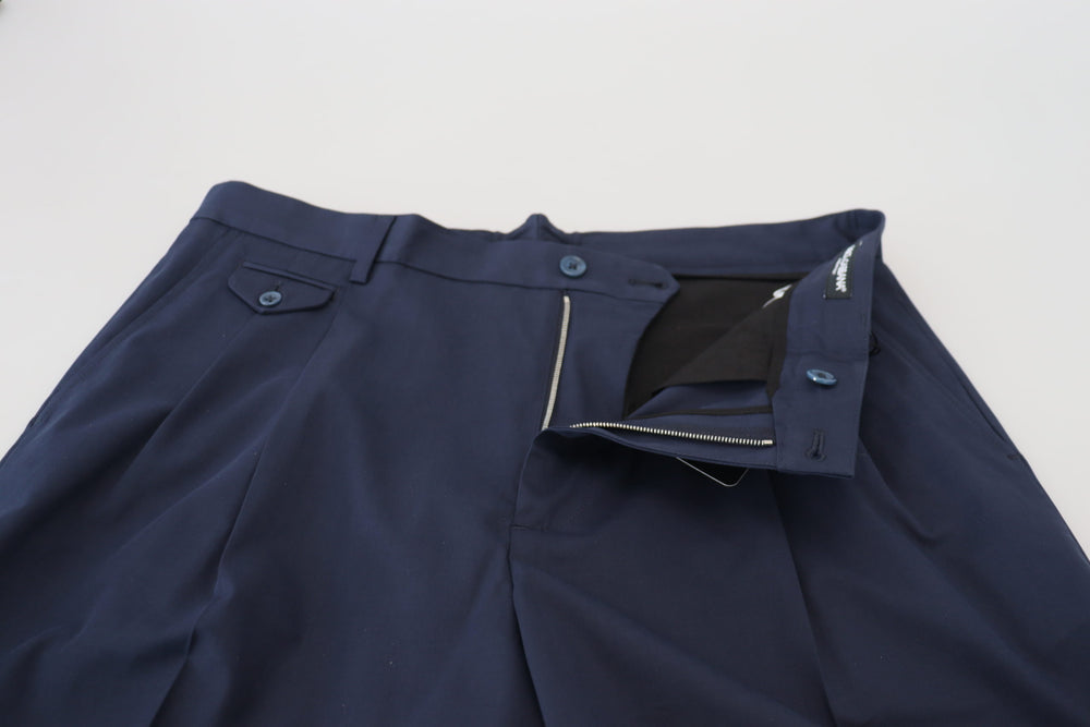 Dolce & Gabbana Cotton Stretch Chino Shorts in Blue