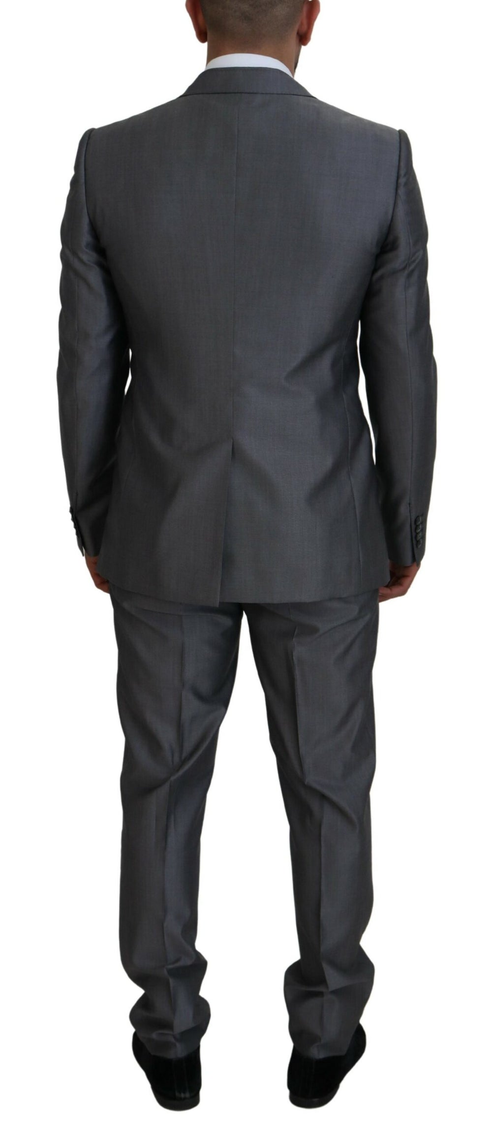 Dolce & Gabbana Wool and Silk SICILIA Three-Piece Suit in Grey