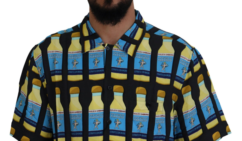 Dolce & Gabbana 100% Viscose Printed Casual Shirt in Multicolor
