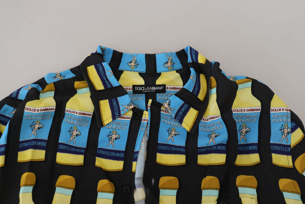 Dolce & Gabbana 100% Viscose Printed Casual Shirt in Multicolor