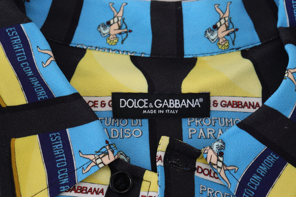 Dolce & Gabbana 100% Viscose Printed Casual Shirt in Multicolor