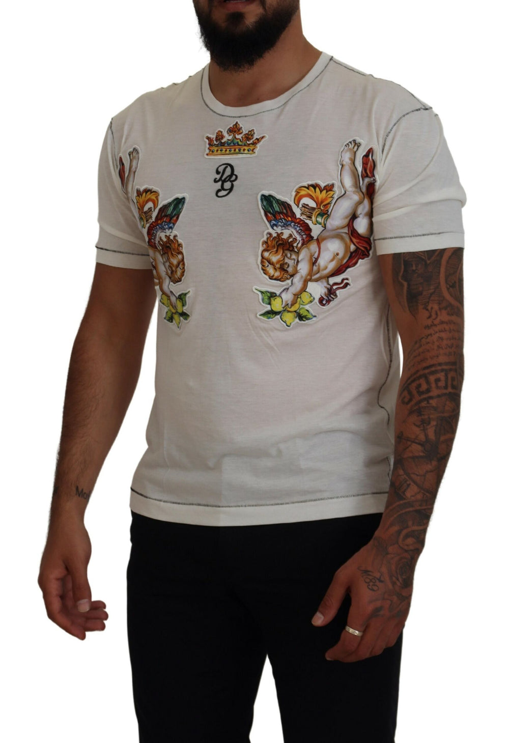 Dolce & Gabbana Cotton-Silk T-shirt in White