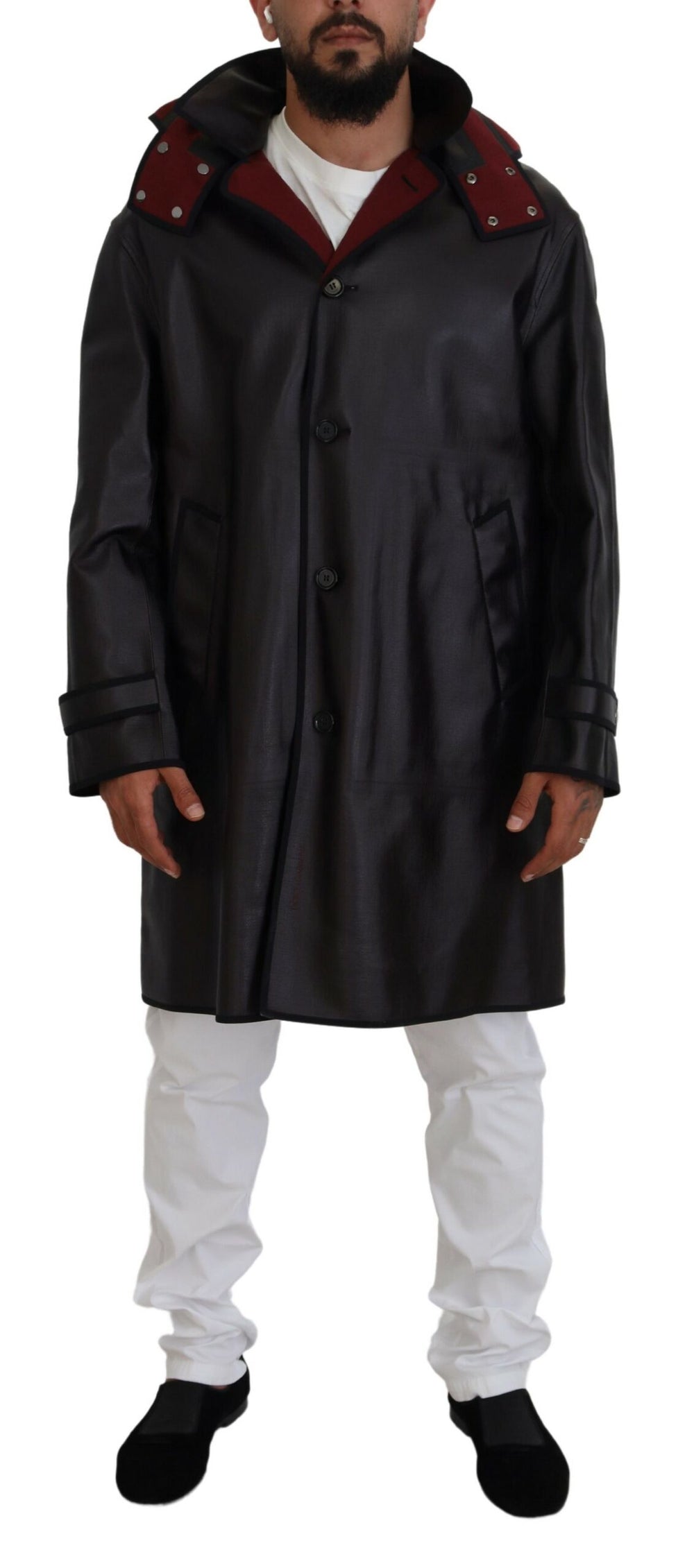 Dolce & Gabbana Cotton Hooded Parka in Black