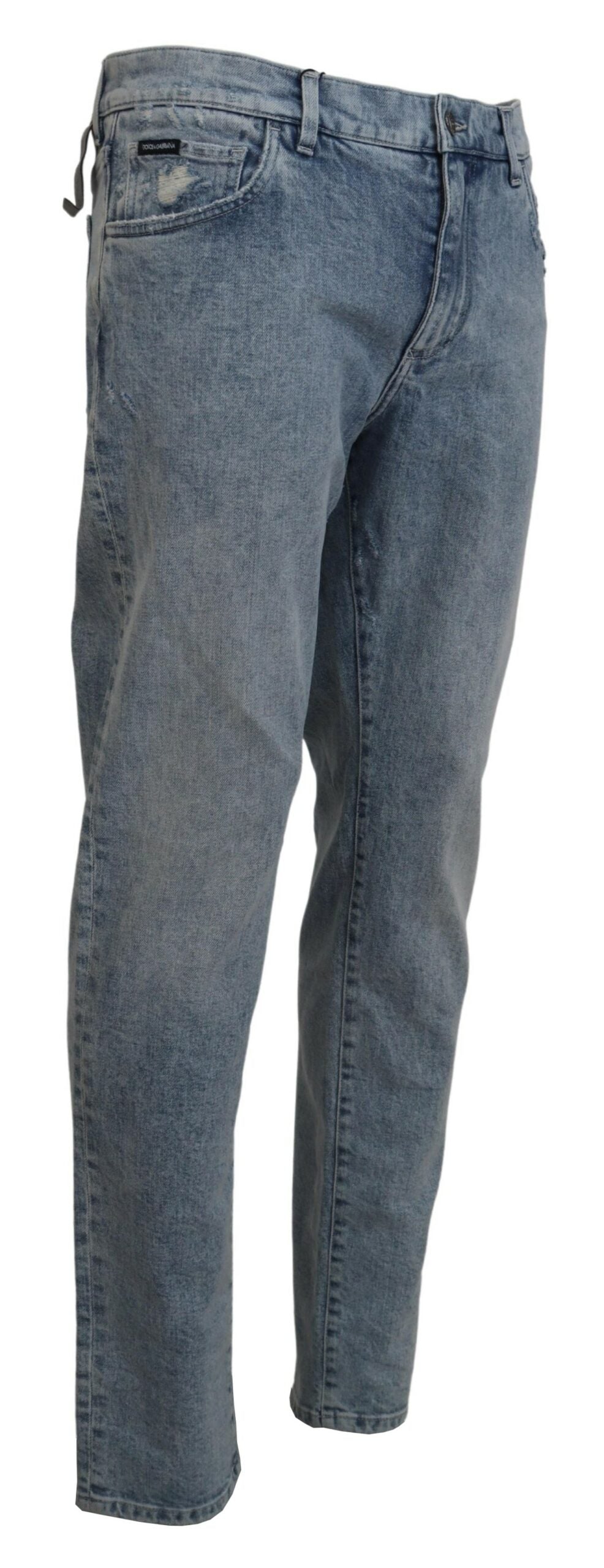 Blue Wash Slim Fit Cotton Denim Jeans mens luxury fashion - Mens Edit