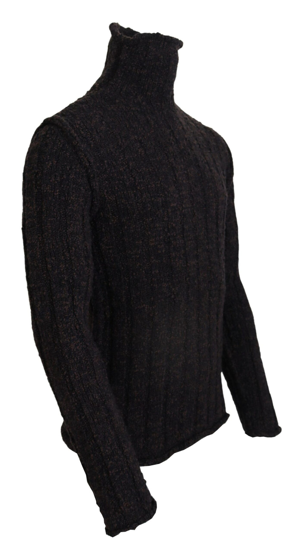 Brown Wool Knit Turtleneck Pullover Sweater mens luxury fashion - Mens Edit