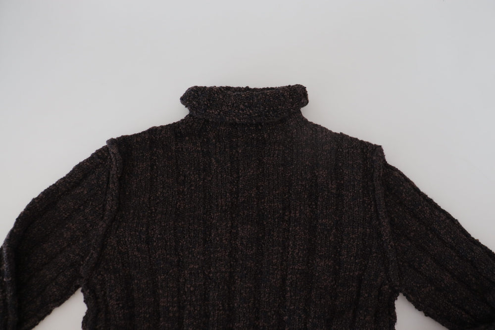 Dolce & Gabbana Wool Turtleneck Pullover Sweater in Brown