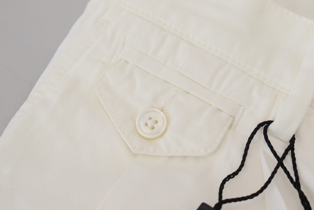 Dolce & Gabbana Cotton Chino Trousers in White