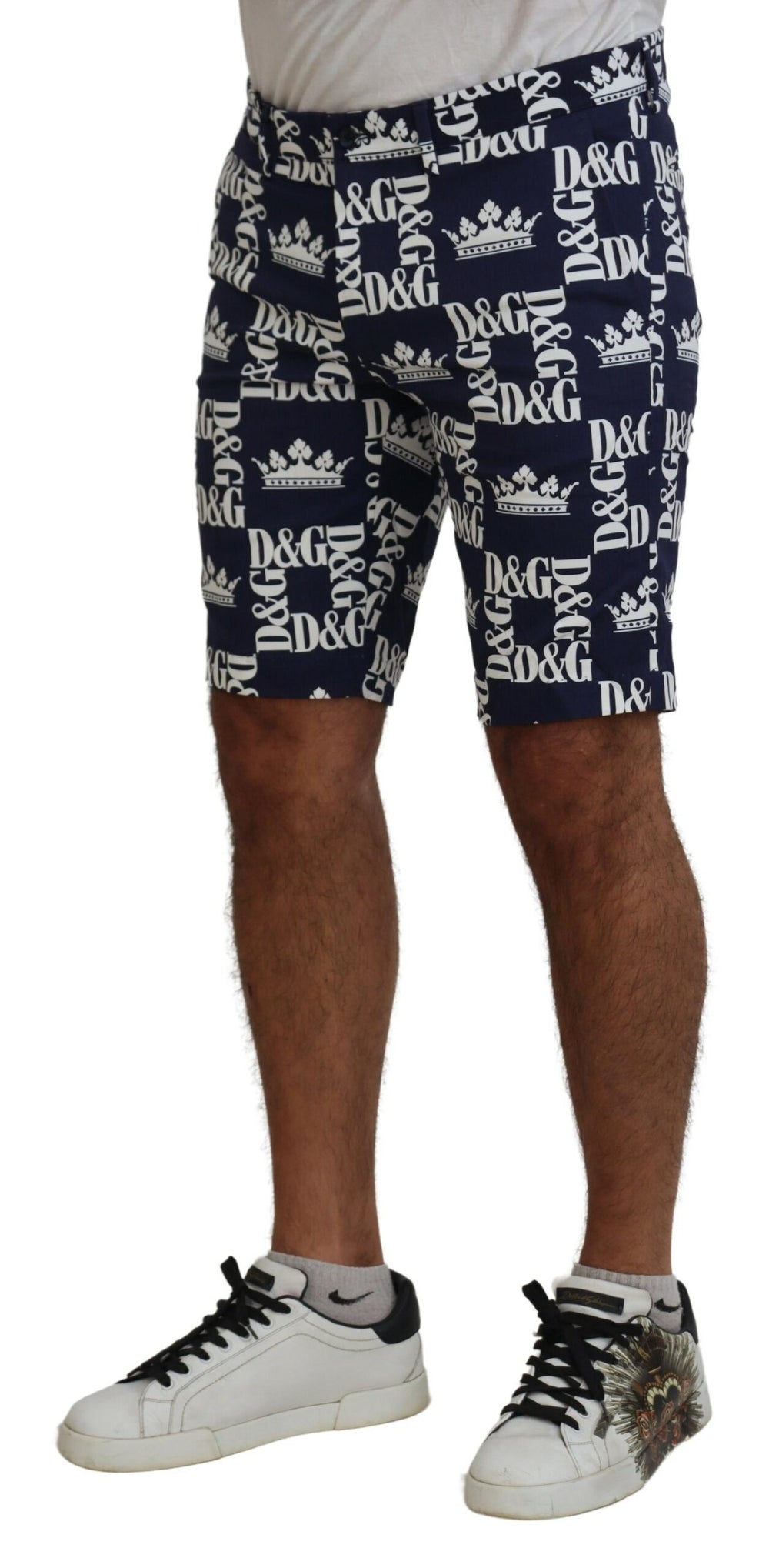 Dolce & Gabbana Cotton Chino Shorts in Blue