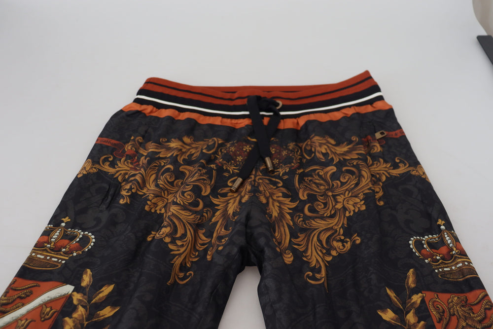Dolce & Gabbana 100% Silk Trousers in Grey
