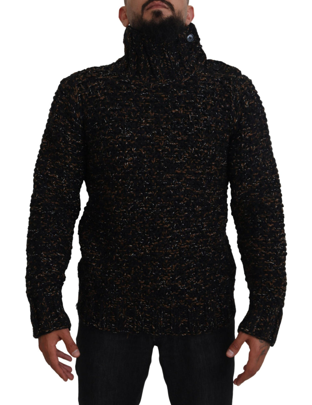 Dolce & Gabbana Fatto A Mano Turtleneck Sweater in Brown
