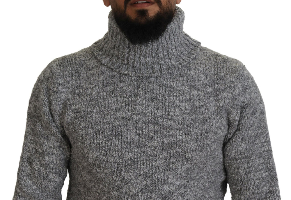 Dolce & Gabbana Wool Turtleneck Pullover in Grey