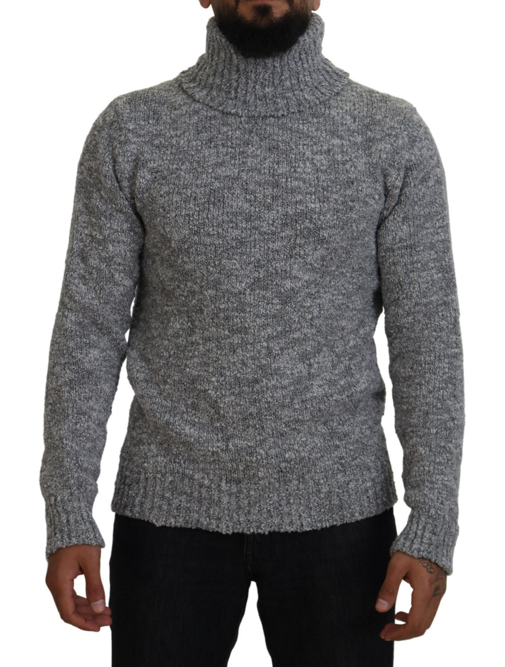 Dolce & Gabbana Wool Turtleneck Pullover in Grey