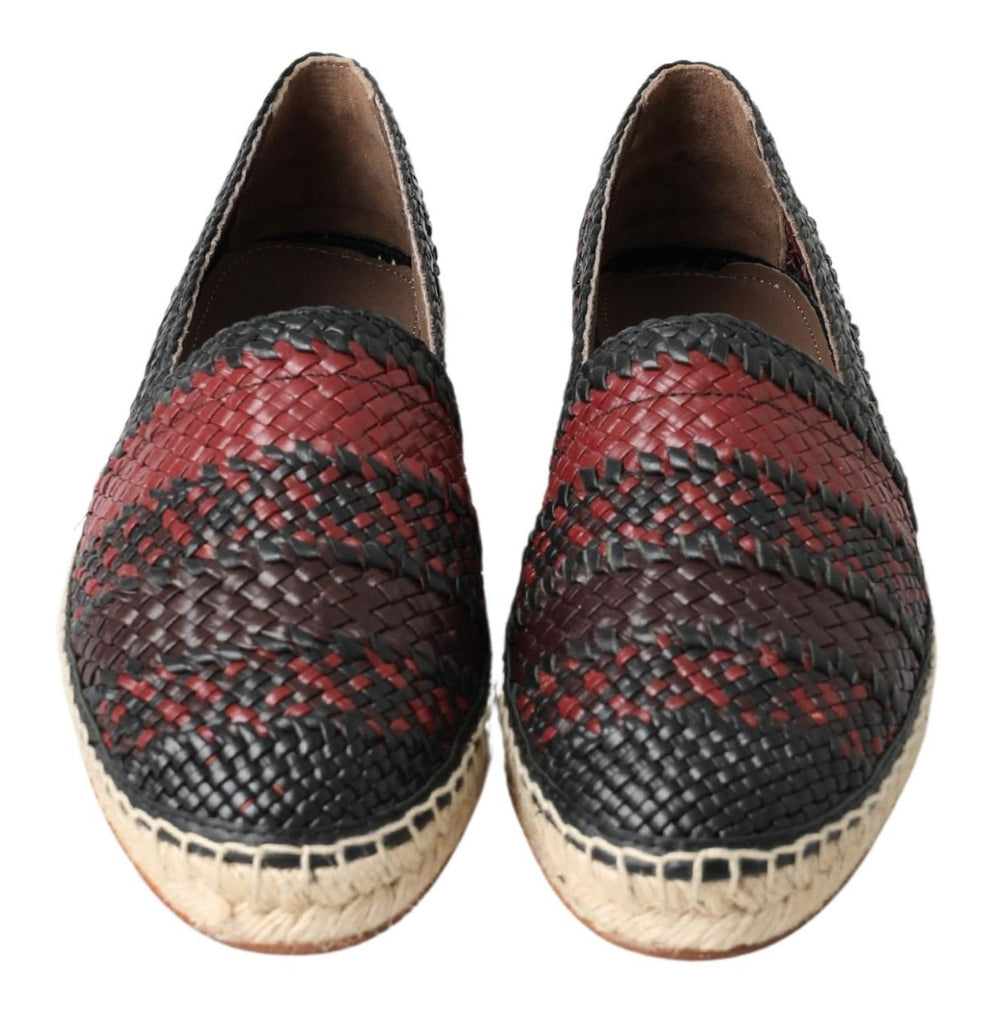 Black Bordeaux Buffalo Leather Espadrille Shoes mens luxury fashion - Mens Edit