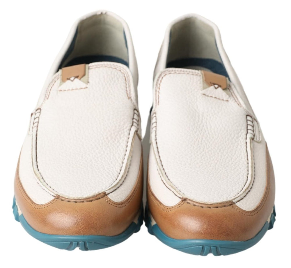 Dolce & Gabbana Leather Loafers in White