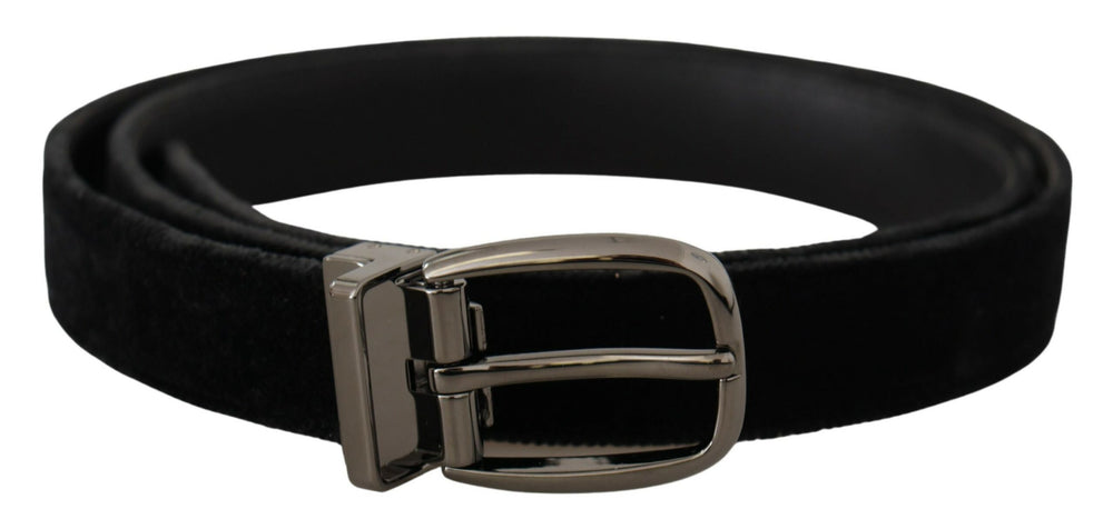 Dolce & Gabbana Velvet Belt in Black