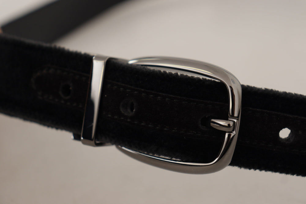 Dolce & Gabbana Velvet Belt in Black