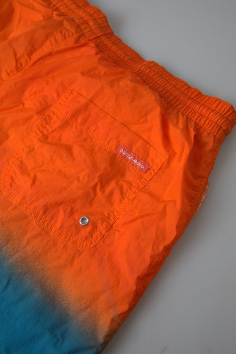 Orange Blue Gradient Beachwear Swimwear Shorts mens luxury fashion - Mens Edit
