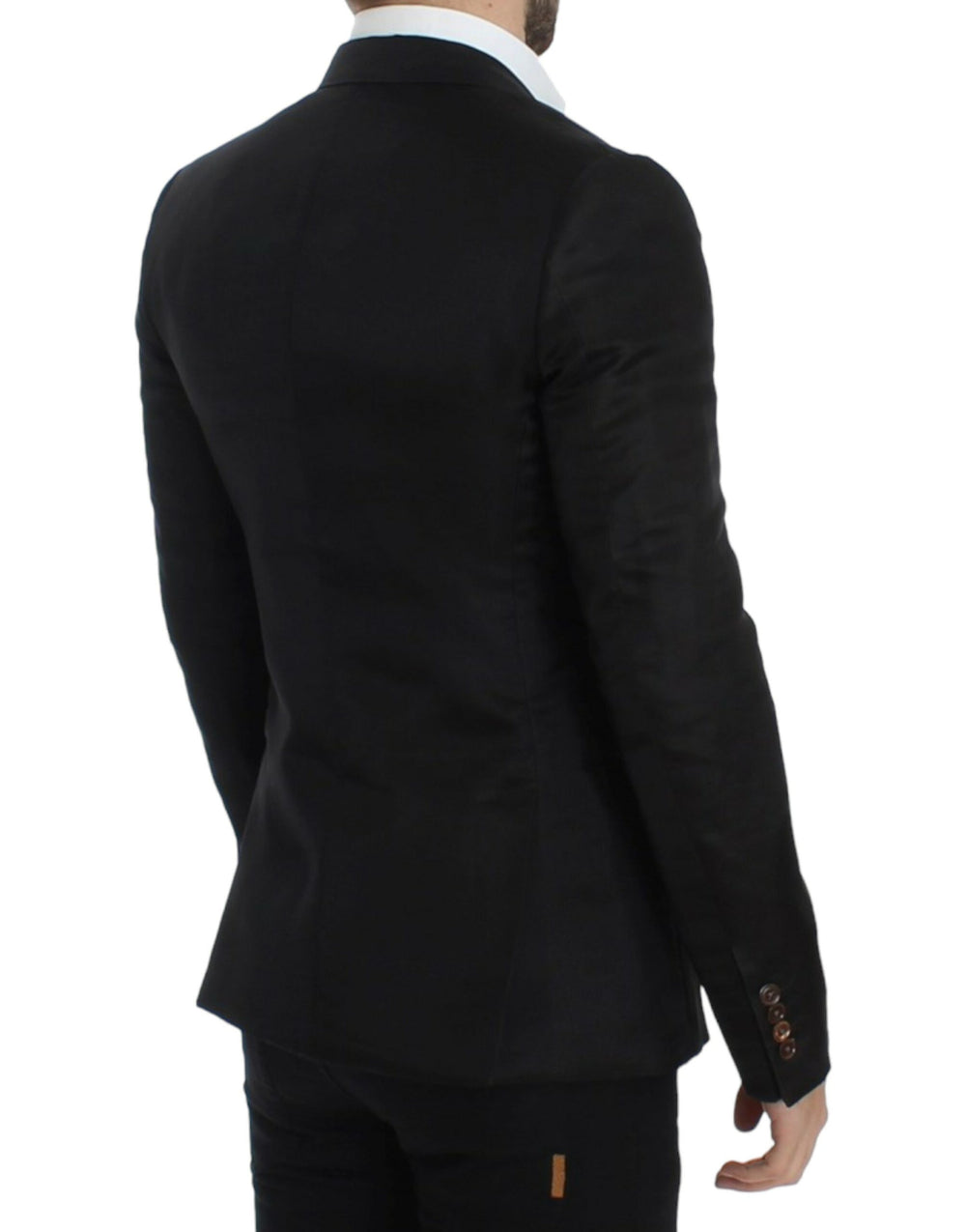 Dolce & Gabbana Silk Blend Slim Fit Blazer in Black