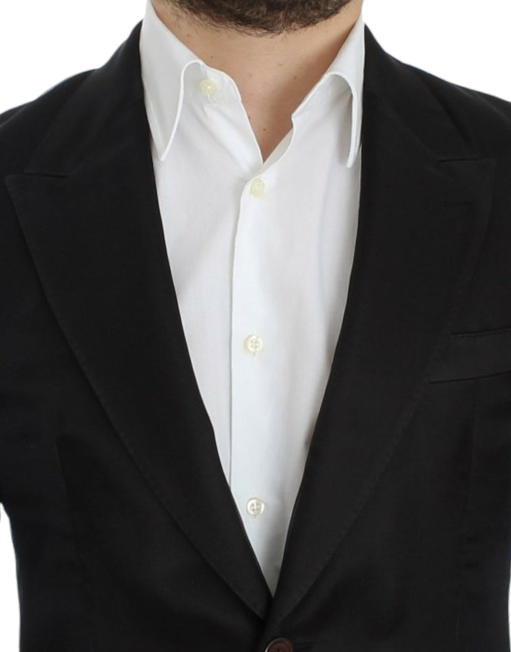 Dolce & Gabbana Silk Blend Slim Fit Blazer in Black
