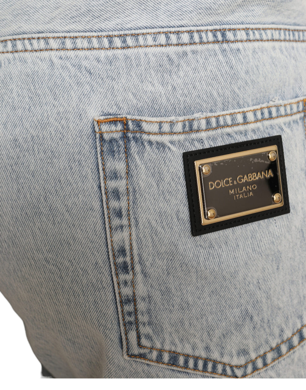 Dolce & Gabbana Floral Print Denim Bermuda Shorts in Multicolor
