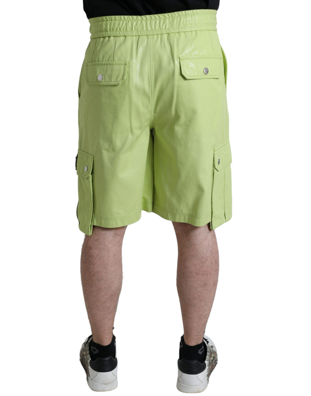 Light Green Cotton Men Cargo Bermuda Shorts mens luxury fashion - Mens Edit