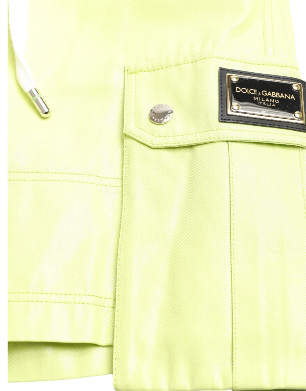 Dolce & Gabbana Cotton Cargo Bermuda Shorts in Light Green