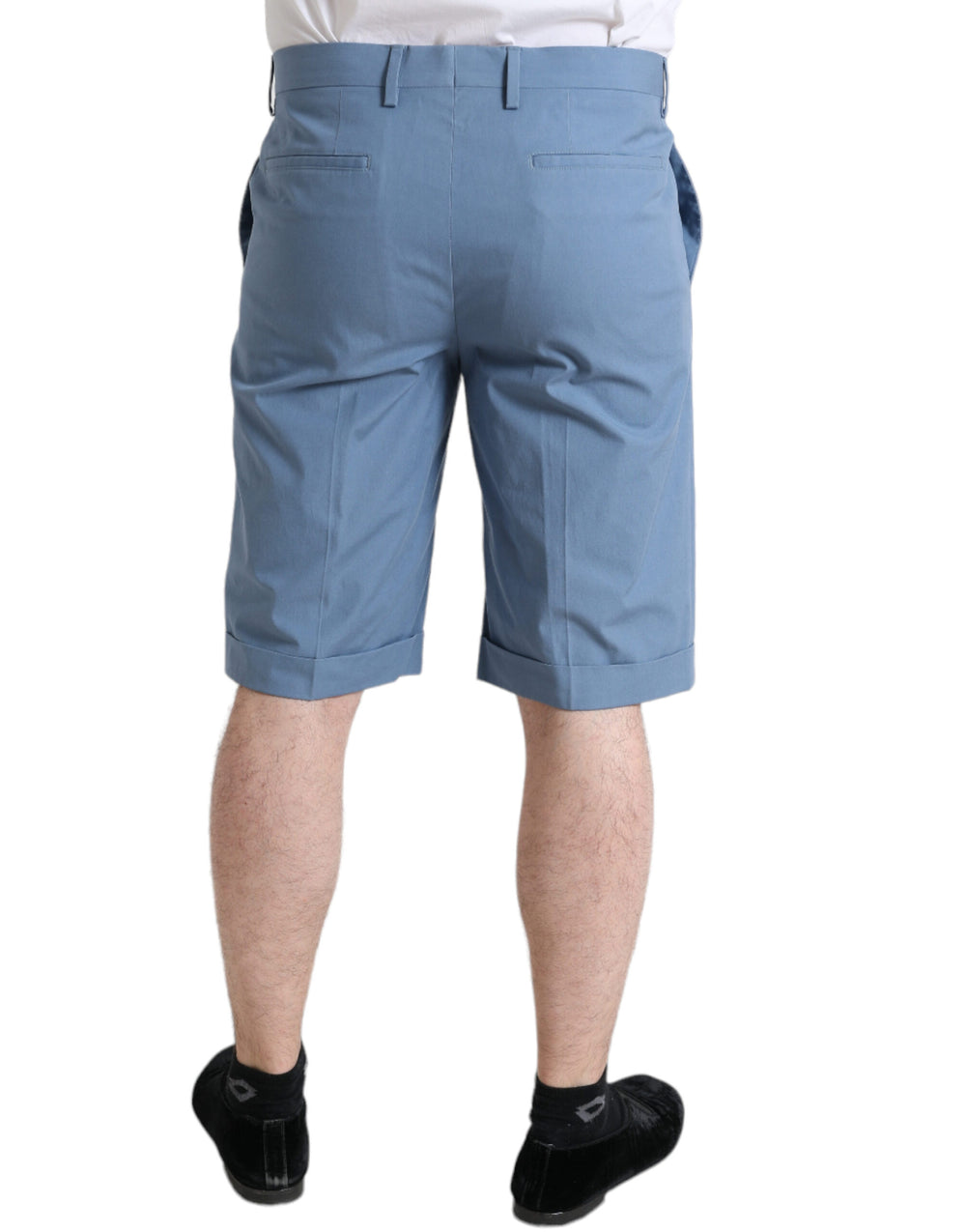 Dolce & Gabbana 100% Cotton Bermuda Shorts in Sky Blue