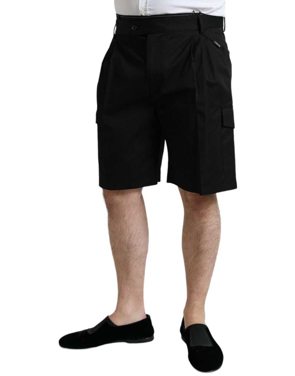Dolce & Gabbana Cotton Cargo Shorts in Black