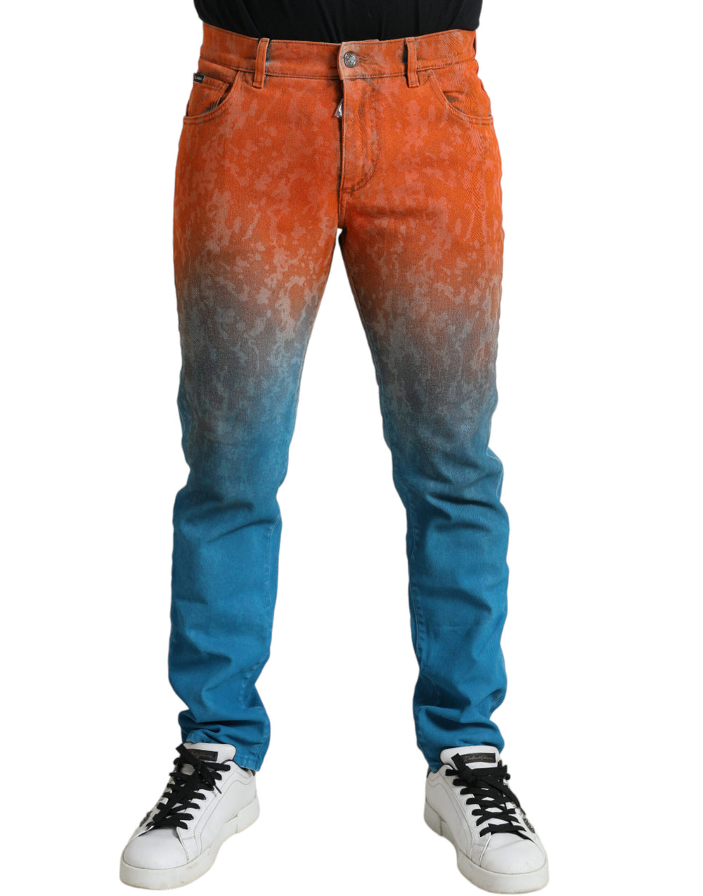 Dolce & Gabbana Slim Fit Ombre Denim Jeans in Multicolor