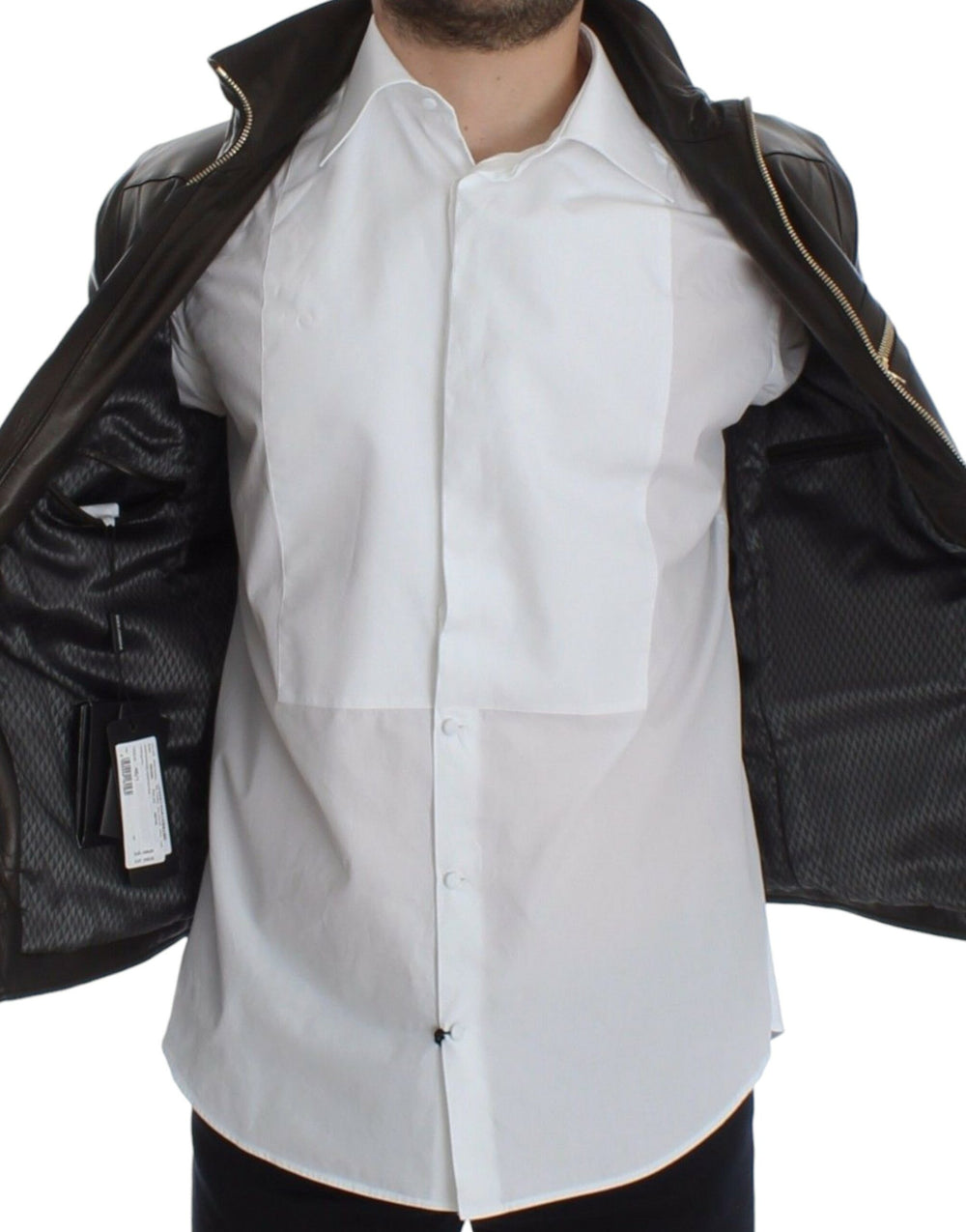 Dolce & Gabbana Lambskin Leather Jacket in Brown