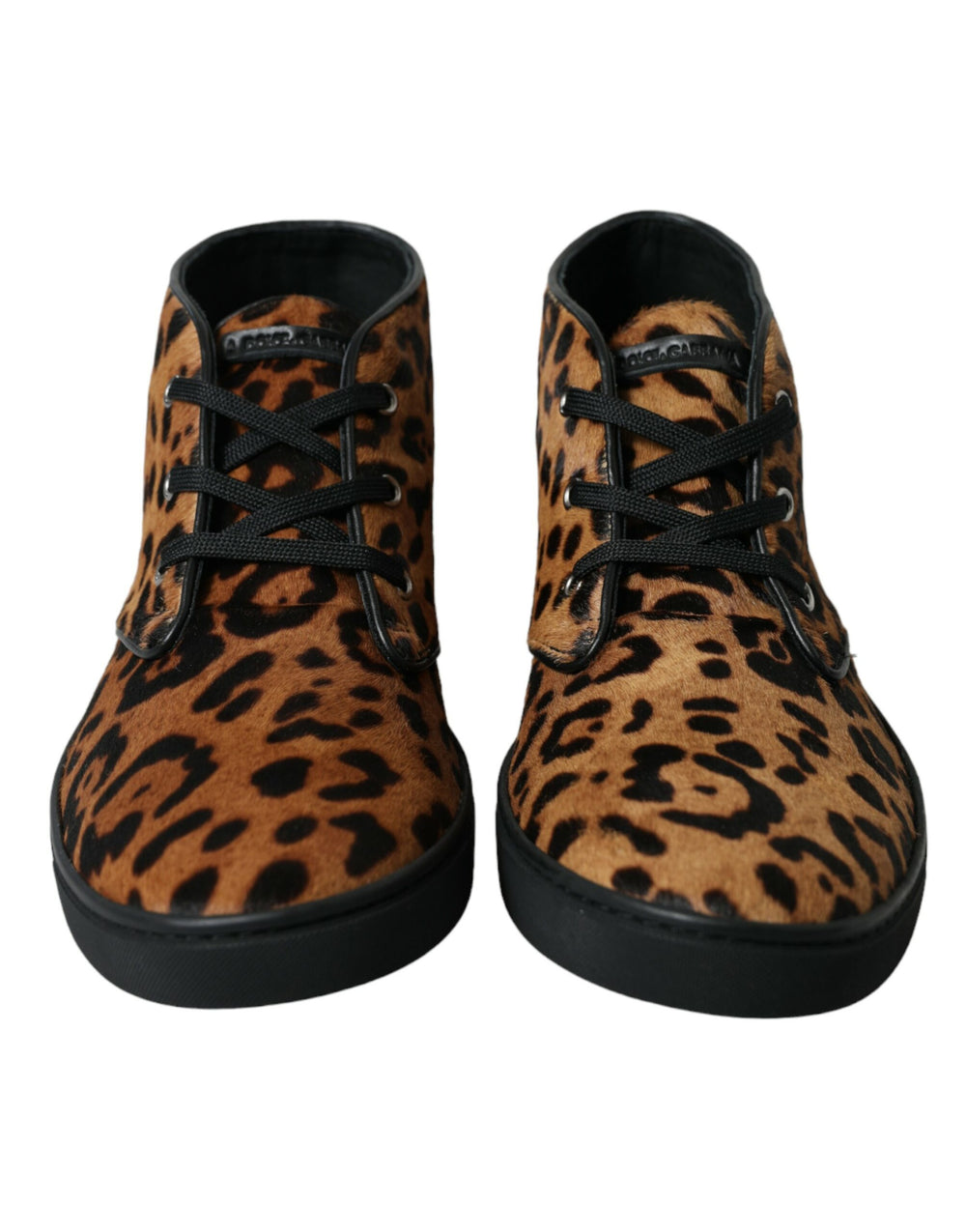 Dolce & Gabbana Pony Hair Sneakers in Brown Leopard