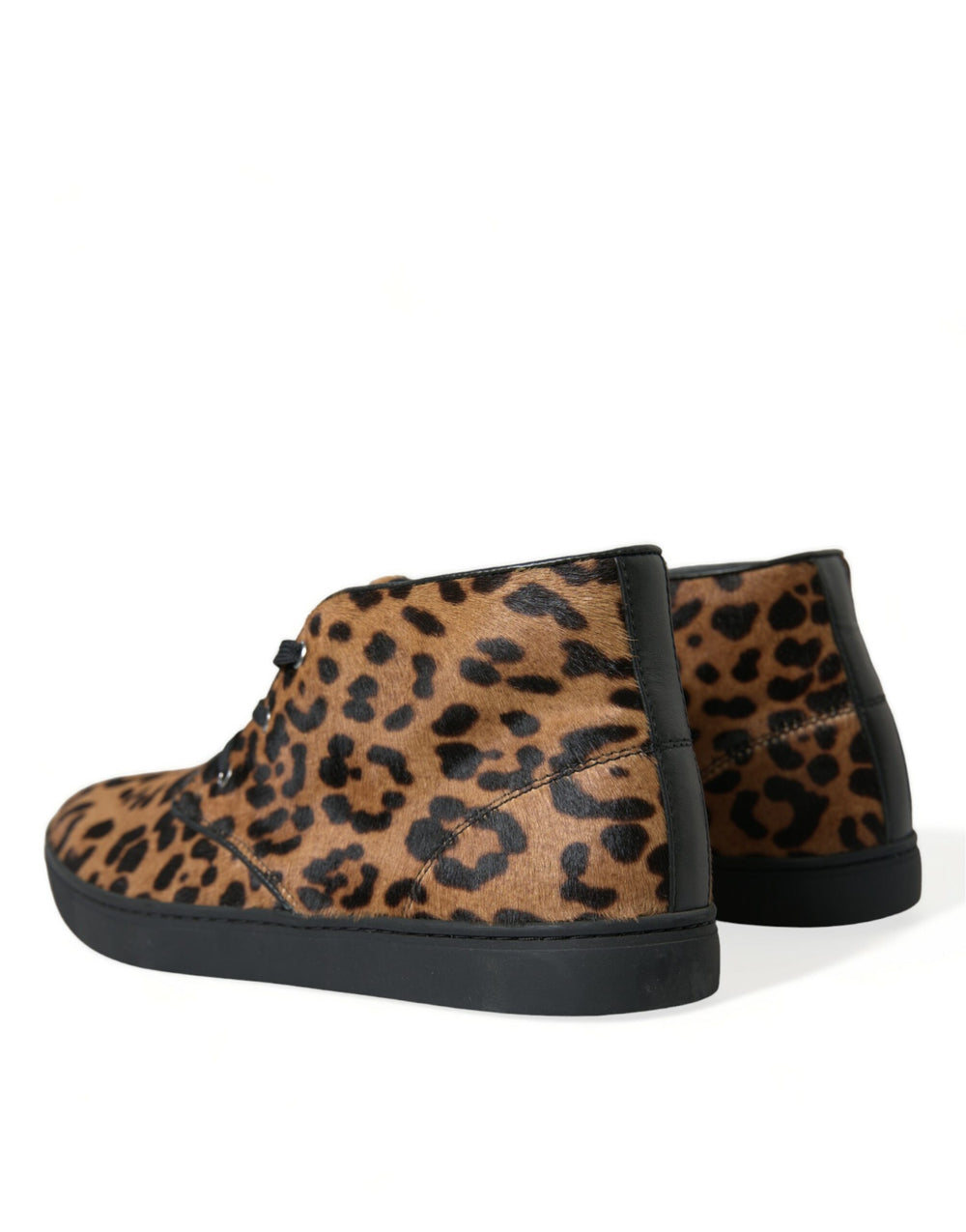 Dolce & Gabbana Pony Hair Sneakers in Brown Leopard