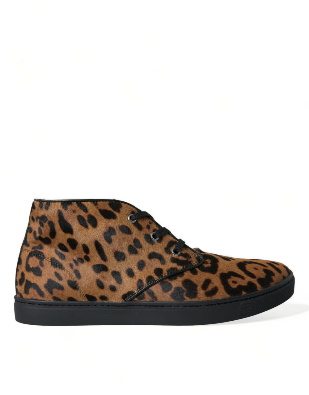 Dolce & Gabbana Pony Hair Sneakers in Brown Leopard