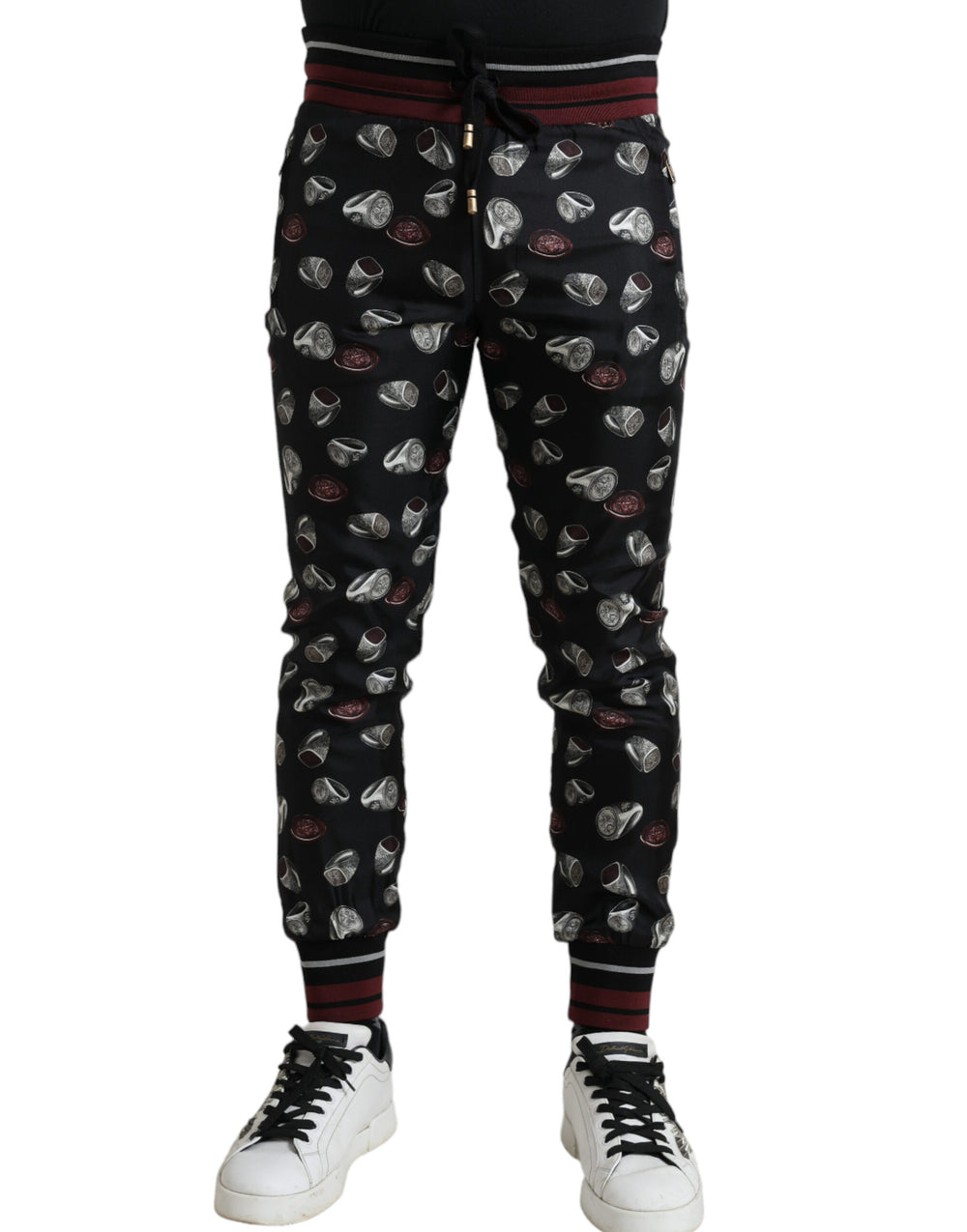 Dolce & Gabbana Silk Jogging Trousers in Black