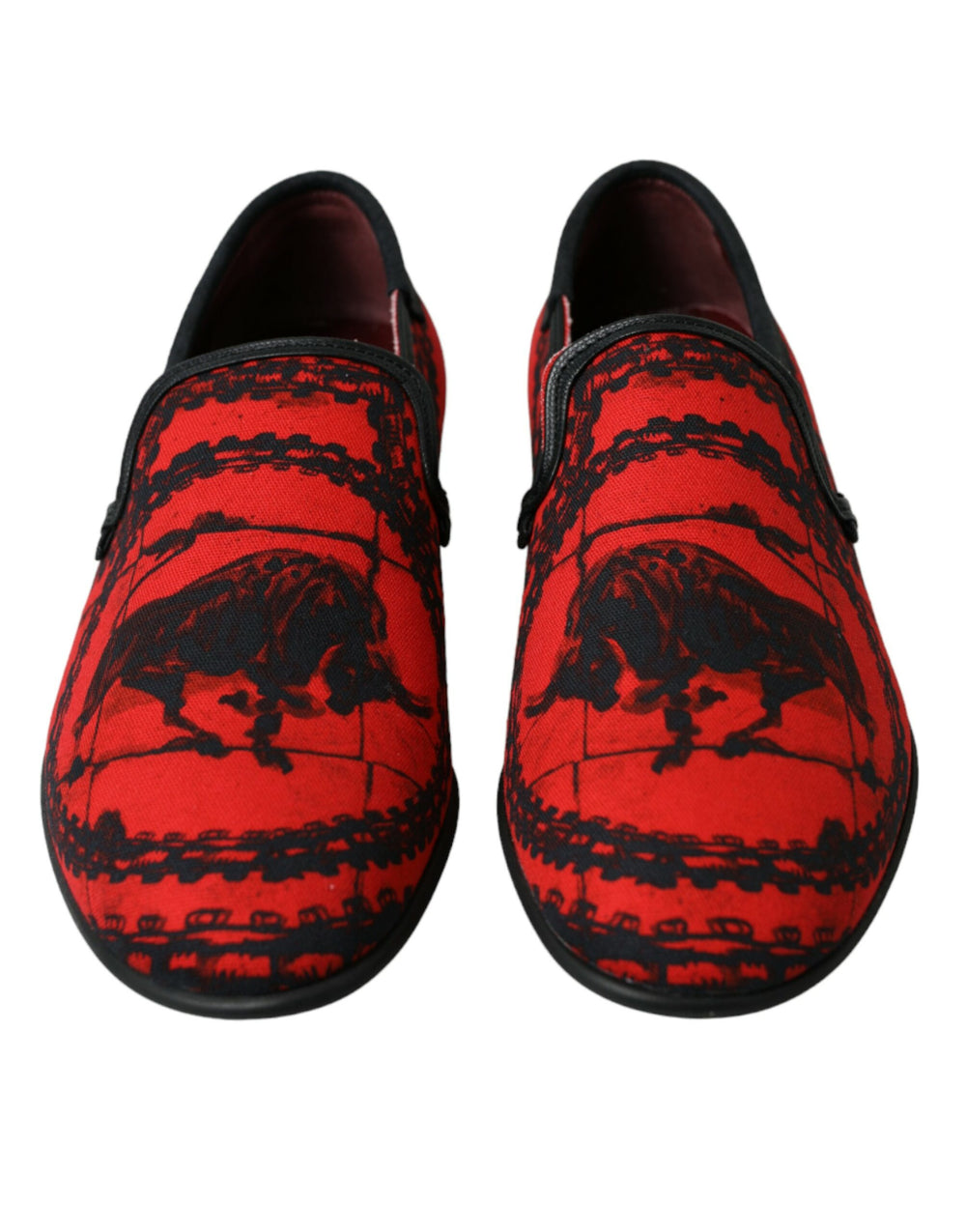Dolce & Gabbana Torero Printed Loafers in Red and Black