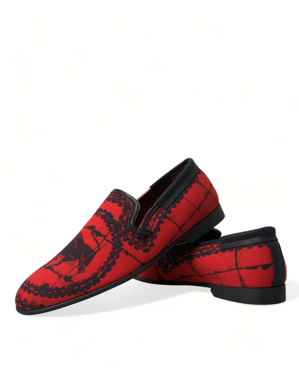 Dolce & Gabbana Torero Printed Loafers in Red and Black