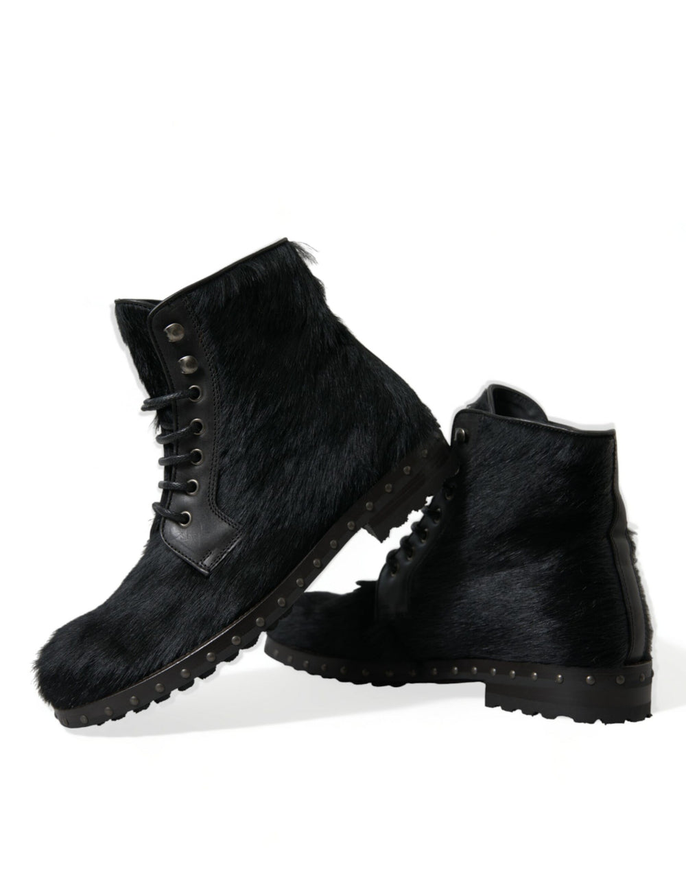 Dolce & Gabbana Calf Leather Mid-Calf Boots in Black